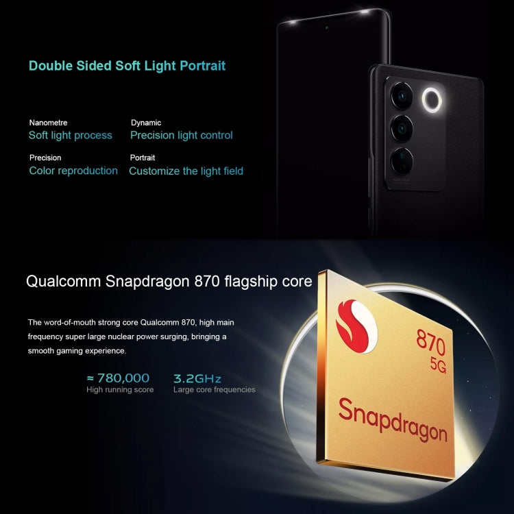 vivo S16 5G, 64MP Camera, 12GB+512GB, Triple Back Cameras, Srceen Fingerprint Identification, 4600mAh Battery, 6.78 inch Android 13 OriginOS 3 Qualcomm Snapdragon 870 Octa Core up to 3.2GHz, OTG, NFC, Network: 5G (Mint Green)