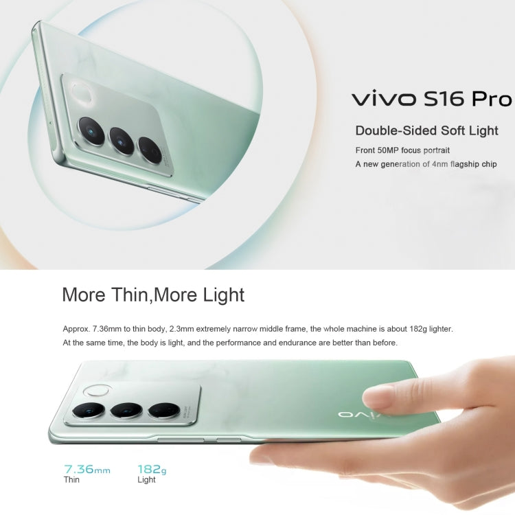 vivo S16 Pro 5G,  50MP Camera, 8GB+256GB, Triple Back Cameras, Srceen Fingerprint Identification, 4600mAh Battery, 6.78 inch Android 13 OriginOS 3 Dimensity 8200 Octa Core up to 3.1GHz, OTG, NFC, Network: 5G (Black)