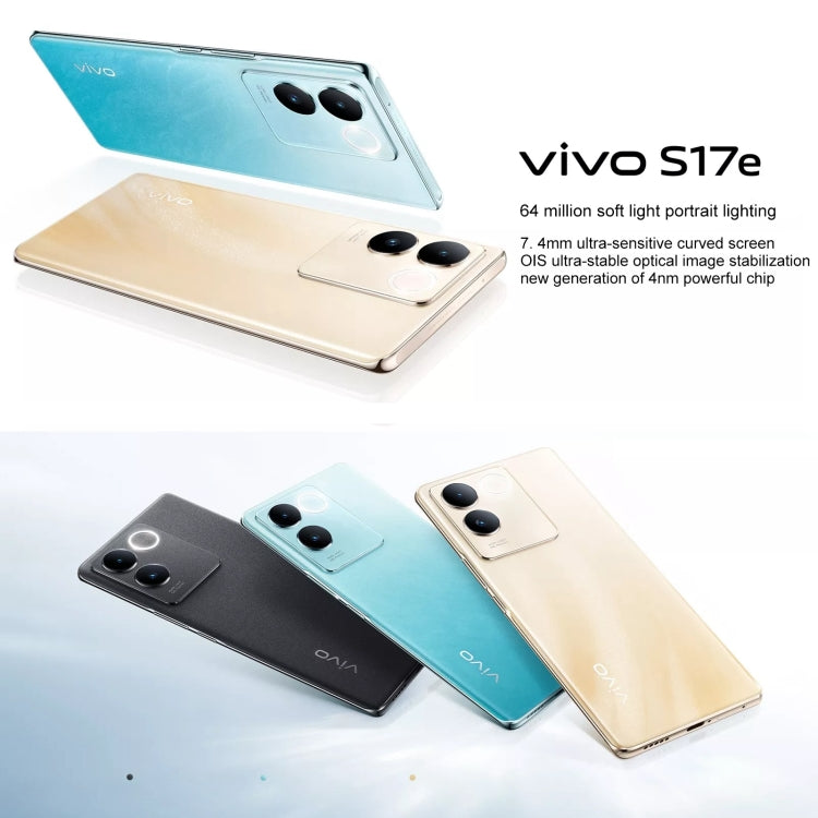 vivo S17e 5G, 64MP Camera, 12GB+256GB, Dual Back Cameras, Srceen Fingerprint Identification, 4600mAh Battery, 6.78 inch Android 13 OriginOS 3 Dimensity 7200 Octa Core up to 2.8GHz, OTG, NFC, Network: 5G (Black)