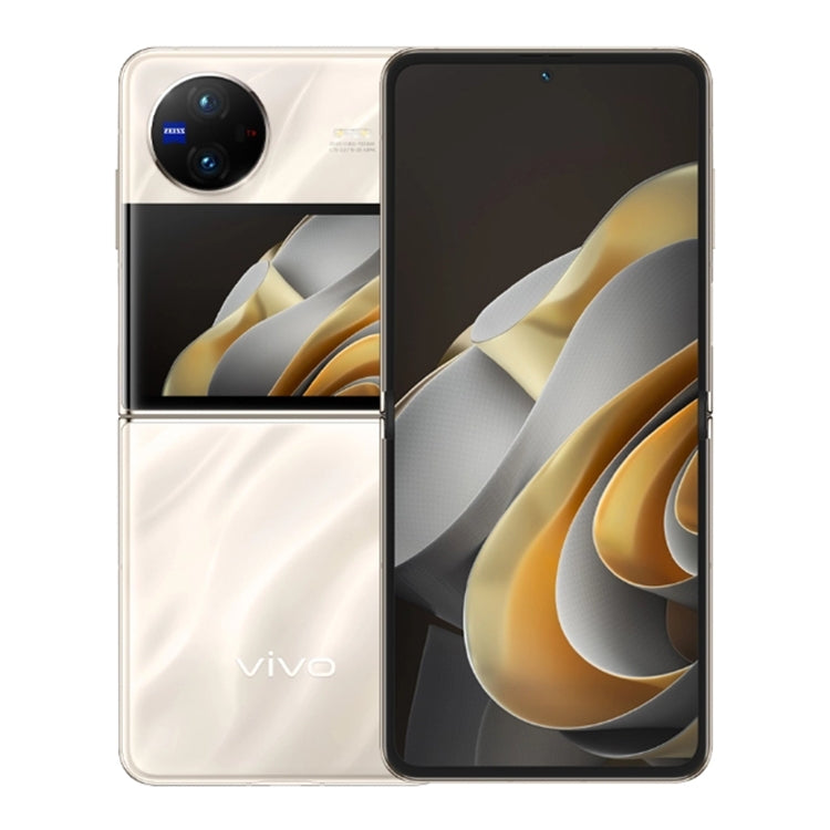 vivo X Flip 5G, 50MP Camera, 12GB+512GB, Dual Back Cameras, Side Fingerprint Identification, 4400mAh Battery, 6.74 inch + 3.0 inch Android 13.0 OriginOS 3 Qualcomm Snapdragon 8+ Gen1 Octa Core up to 3.0GHz, NFC, OTG, Network: 5G (Gold)