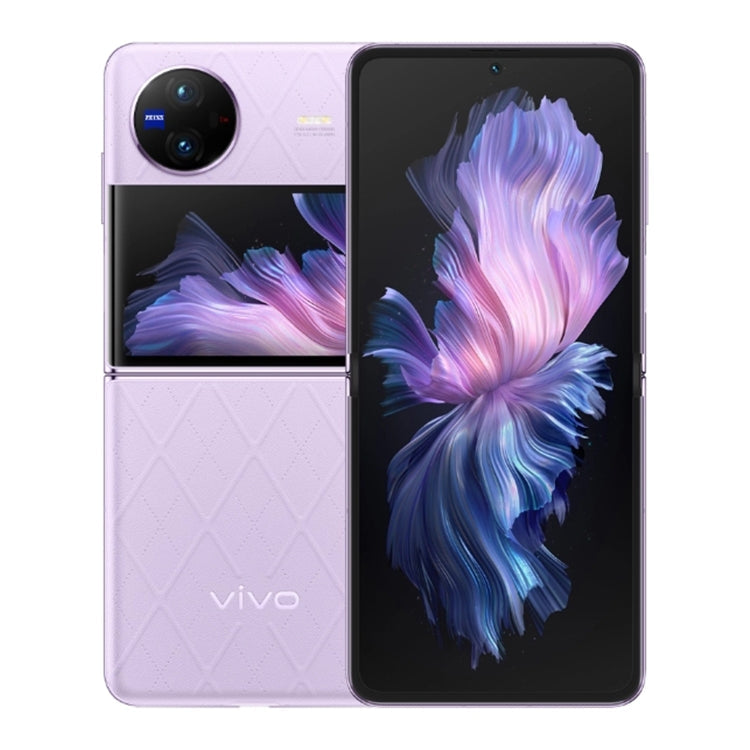 vivo X Flip 5G, 50MP Camera, 12GB+512GB, Dual Back Cameras, Side Fingerprint Identification, 4400mAh Battery, 6.74 inch + 3.0 inch Android 13.0 OriginOS 3 Qualcomm Snapdragon 8+ Gen1 Octa Core up to 3.0GHz, NFC, OTG, Network: 5G (Purple)
