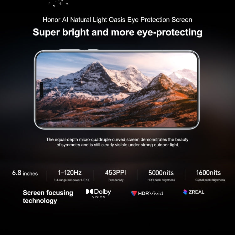 Honor Magic7 Pro, 12GB+256GB, Screen Fingerprint, 6.8 inch MagicOS 9.0 / Android 15 Snapdragon 8 Elite 3nm Octa Core, Network: 5G, NFC, OTG, Support Google Play (White)