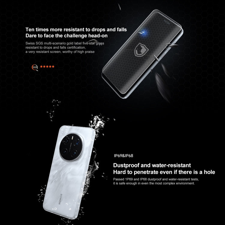 Honor Magic7 Pro, 16GB+1TB, Screen Fingerprint, 6.8 inch MagicOS 9.0 / Android 15 Snapdragon 8 Elite 3nm Octa Core, Network: 5G, NFC, OTG, Support Google Play (White)