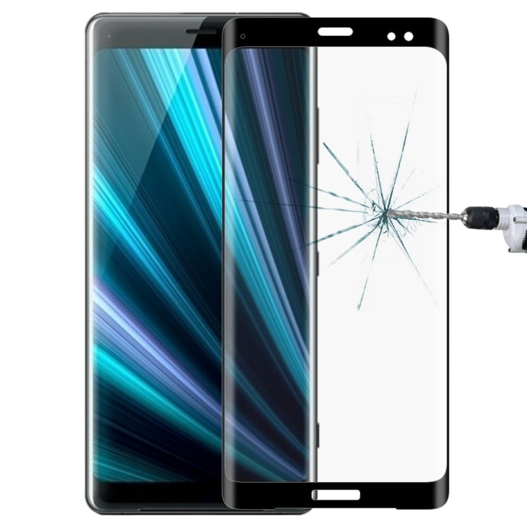 0.3mm 9H Surface Hardness 3D Curved Edge Full Screen Tempered Glass Film for Sony Xperia XZ3, For Sony Xperia XZ3 (0.3mm)(1 PC)