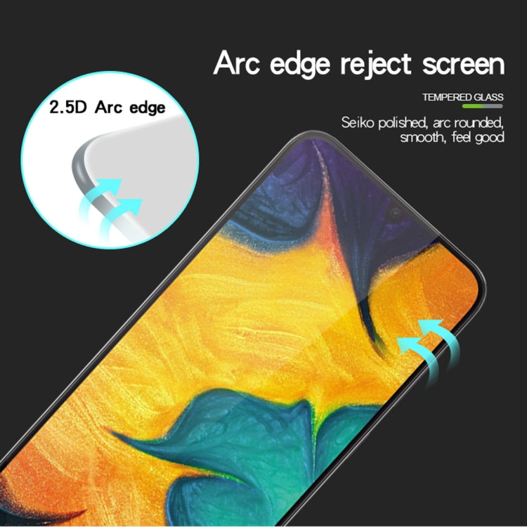PINWUYO 9H 2.5D Full Screen Tempered Glass Film for Galaxy A40 (Black)
