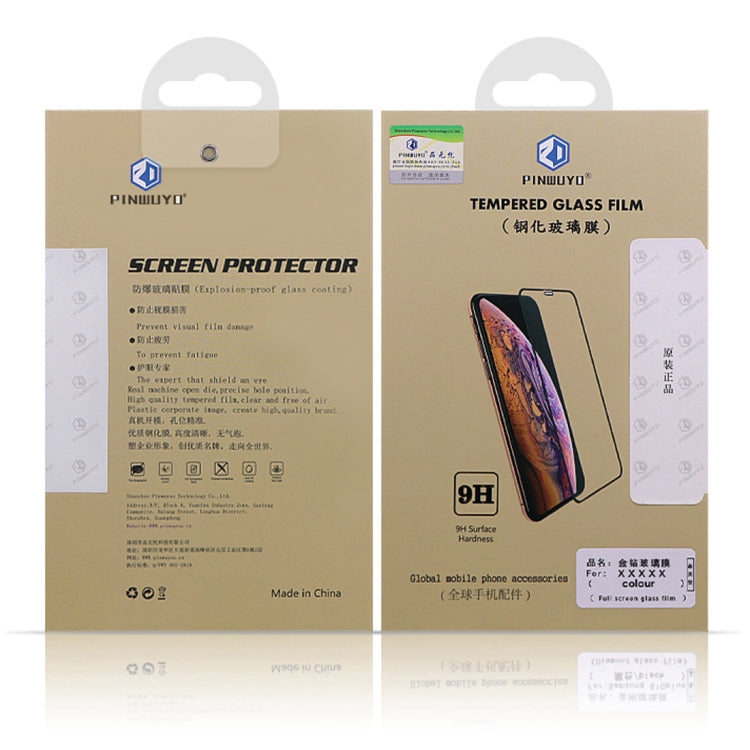 PINWUYO 9H 2.5D Full Screen Tempered Glass Film for Galaxy A40 (Black)