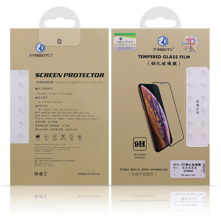 PINWUYO 9H 3D Curved Heat Bending Full Screen Tempered Glass Film for Galaxy S10 (Black)