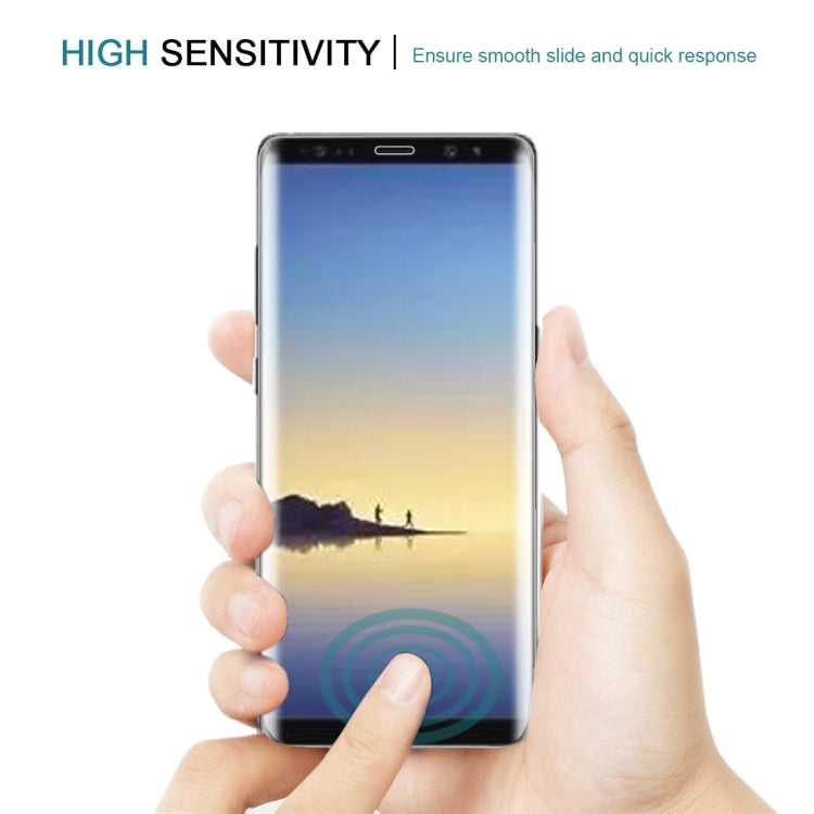 For Galaxy Note 8 0.3mm 9H Surface Hardness 3D Curved Silk-screen Full Screen Tempered Glass Screen Protector, For Galaxy Note 8