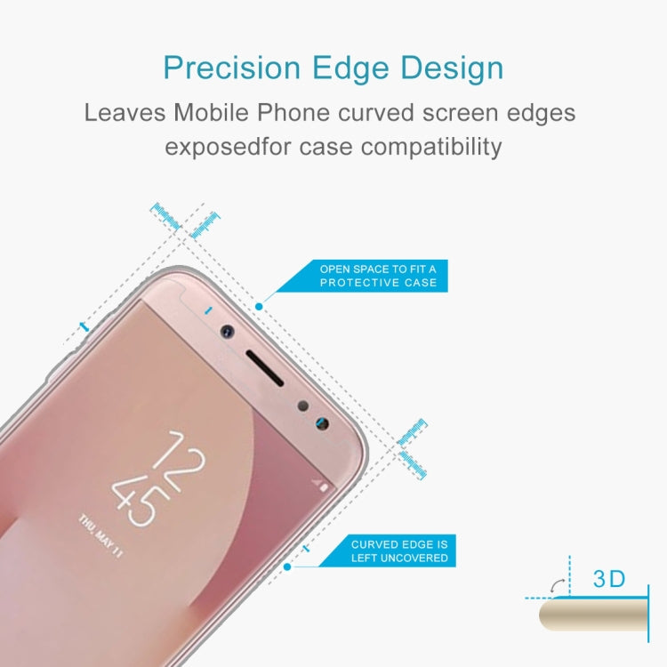 For Galaxy J7 (2017) (US Version) 0.3mm 9H Surface Hardness 2.5D Explosion-proof Non-full Screen Tempered Glass Screen Film