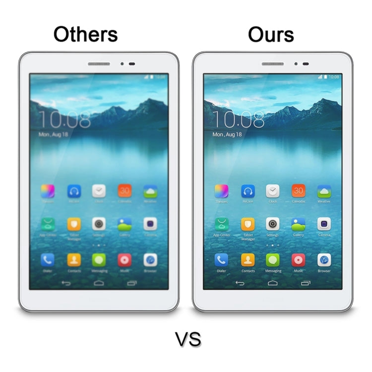 2 PCS 8 inch Universal 0.4mm 9H Surface Hardness Tempered Glass Screen Protector, 2 PCS 8 inch