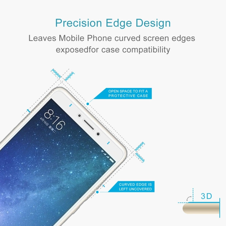 10 PCS for  Xiaomi Mi Max 2 0.3mm 9H Surface Hardness 2.5D Explosion-proof Non-full Screen Tempered Glass Screen Film, For Mi Max 2