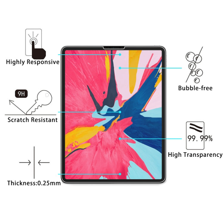 2 PCS 0.26mm 9H Surface Hardness Straight Edge Explosion-proof Tempered Glass Film for iPad Pro 12.9 2018/2020/2021/2022, For iPad Pro 12.9 2018/2020/2021/2022