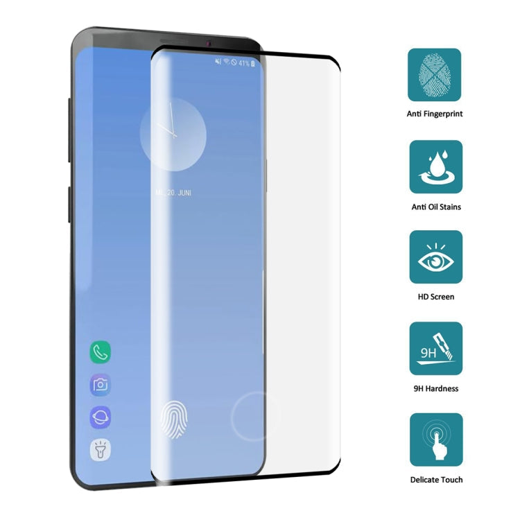 0.3mm 9H 3D Full Screen Tempered Glass Film for Galaxy S10+, Screen Fingerprint Unlocking is Supported