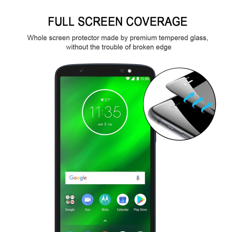 Full Glue Full Cover Screen Protector Tempered Glass film for Motorola Moto E5, For Motorola Moto E5