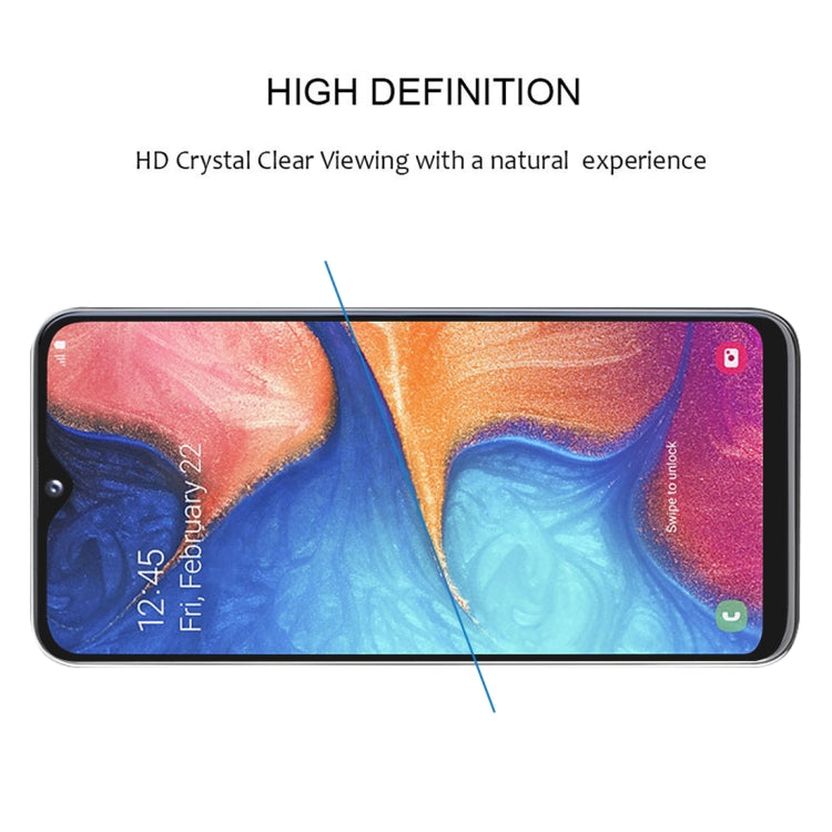 25 PCS Full Glue Full Cover Screen Protector Tempered Glass film for Galaxy A20e, For Galaxy A20e