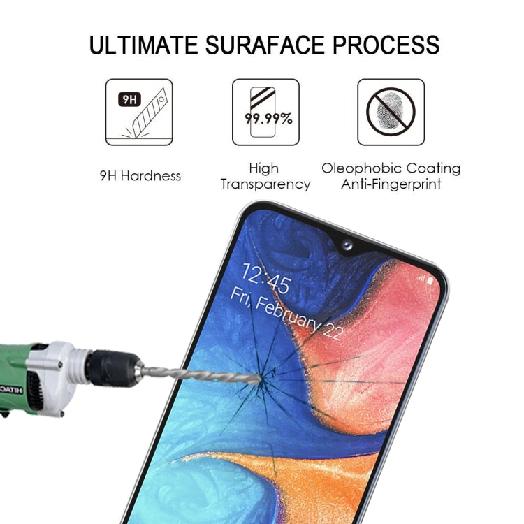 25 PCS Full Glue Full Cover Screen Protector Tempered Glass film for Galaxy A20e, For Galaxy A20e