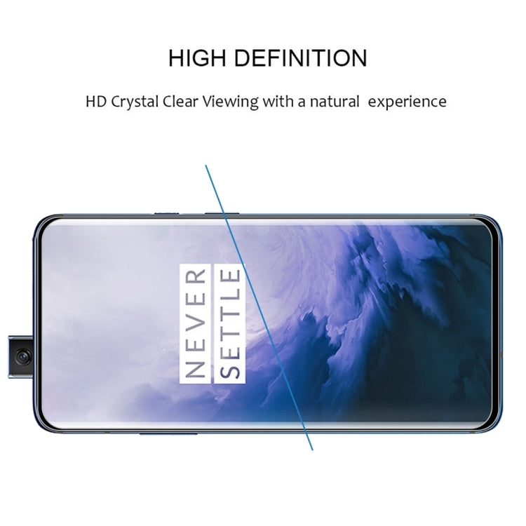 Full Glue 3D Curved Edge Full Screen Tempered Glass Film for OnePlus 7 Pro, For OnePlus 7 Pro(Black)(1 PC), For OnePlus 7 Pro(Transparent)(1 PC)