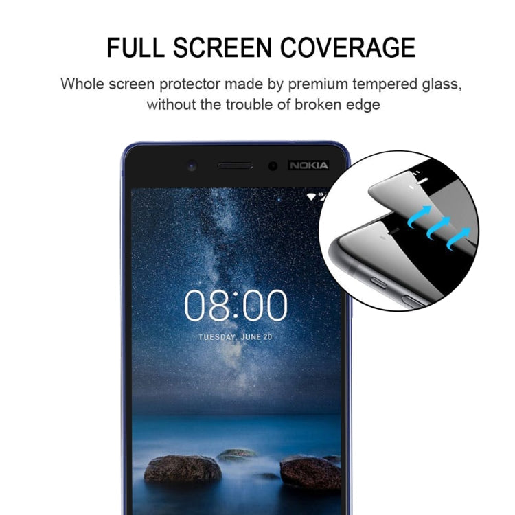 Full Glue Full Cover Screen Protector Tempered Glass film for Nokia 5, For Nokia 5