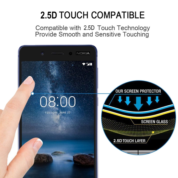 Full Glue Full Cover Screen Protector Tempered Glass film for Nokia 5, For Nokia 5