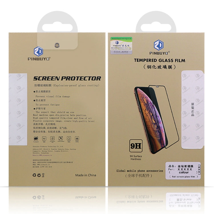 PINWUYO 9H 2.5D Full Screen Tempered Glass Film for Galaxy A20E (Black)
