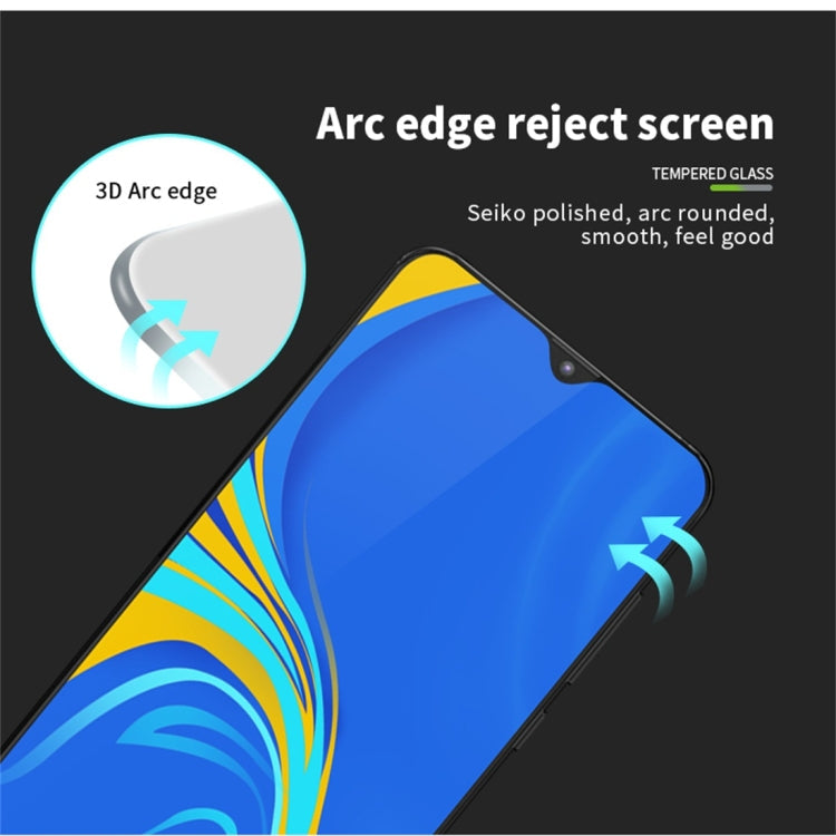 MOFI 9H 3D Explosion-proof Curved Screen Tempered Glass Film for Galaxy A10 (Black)