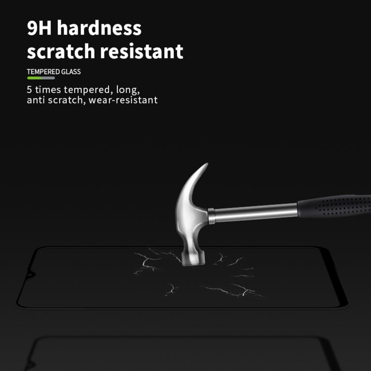 MOFI 9H 3D Explosion-proof Curved Screen Tempered Glass Film for Galaxy A20 (Black)
