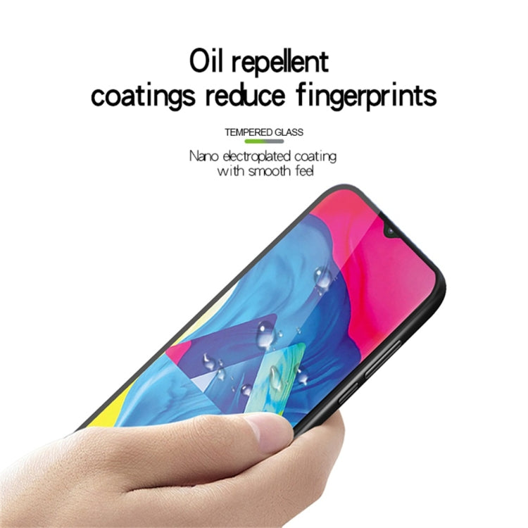 MOFI 9H 3D Explosion-proof Curved Screen Tempered Glass Film for Galaxy M20 (Black)