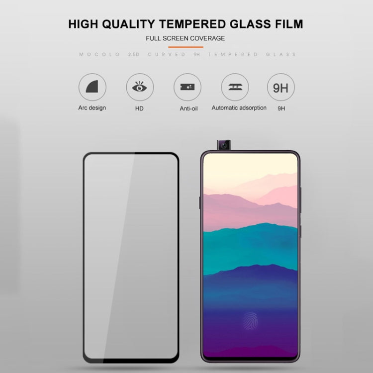 mocolo 0.33mm 9H 2.5D Full Glue Tempered Glass Film for Galaxy A90 (Black)