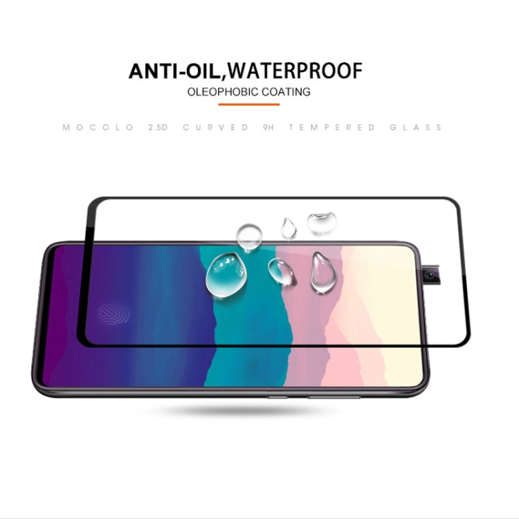 mocolo 0.33mm 9H 2.5D Full Glue Tempered Glass Film for Galaxy A90 (Black)