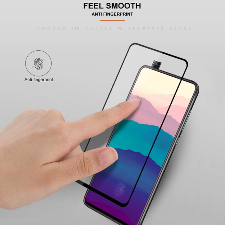 mocolo 0.33mm 9H 2.5D Full Glue Tempered Glass Film for Galaxy A90 (Black)