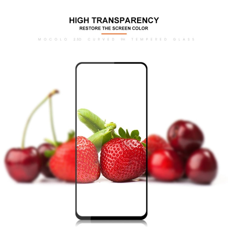 mocolo 0.33mm 9H 2.5D Full Glue Tempered Glass Film for Galaxy A90 (Black)