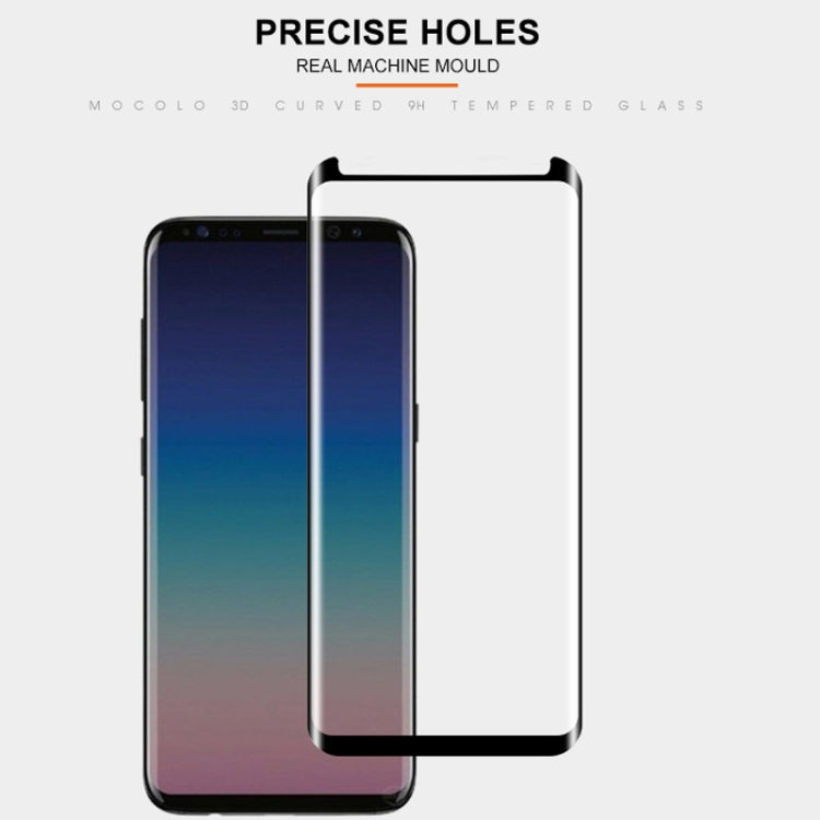 mocolo 0.33mm 9H 3D Curved Tempered Glass Film for Galaxy S9 (Black)