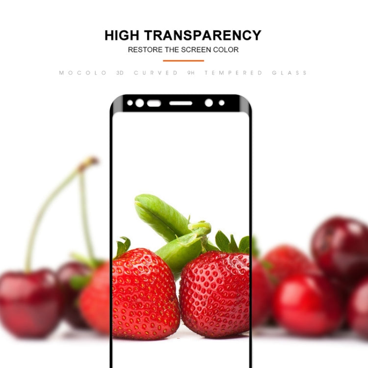 mocolo 0.33mm 9H 3D Curved Full Screen Tempered Glass Film for Galaxy S9 (Black)