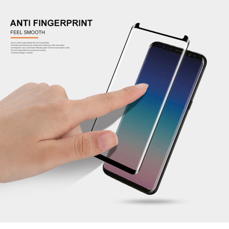 mocolo 0.33mm 9H 3D Curved Tempered Glass Film for Galaxy S9+ (Black)