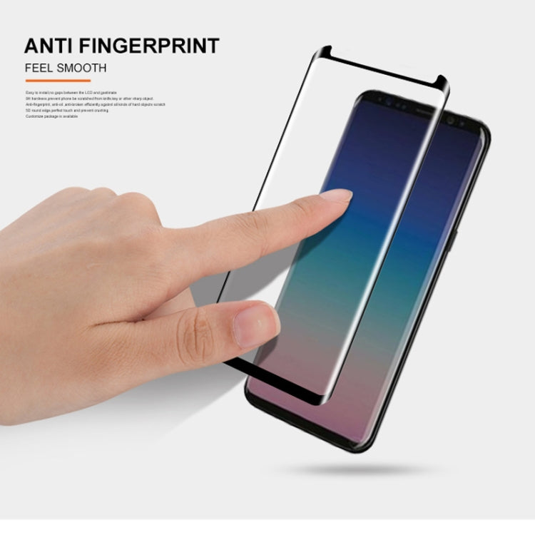 mocolo 0.33mm 9H 3D Full Glue Curved Tempered Glass Film for Galaxy S9+ (Black)