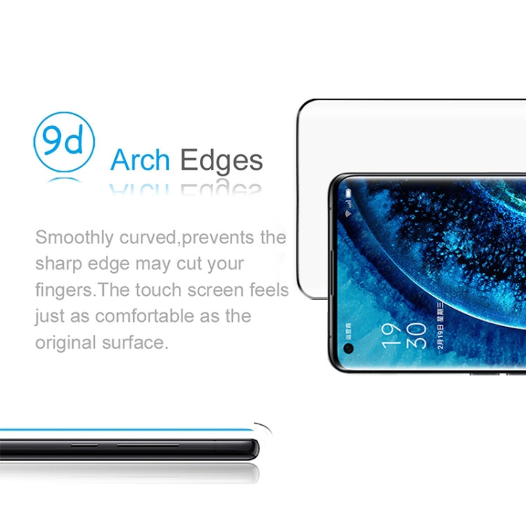 For OPPO Find X2 Pro 9H HD 3D Curved Edge Tempered Glass Film (Transparent), For OPPO Find X2 Pro(Black)(1 PC)
