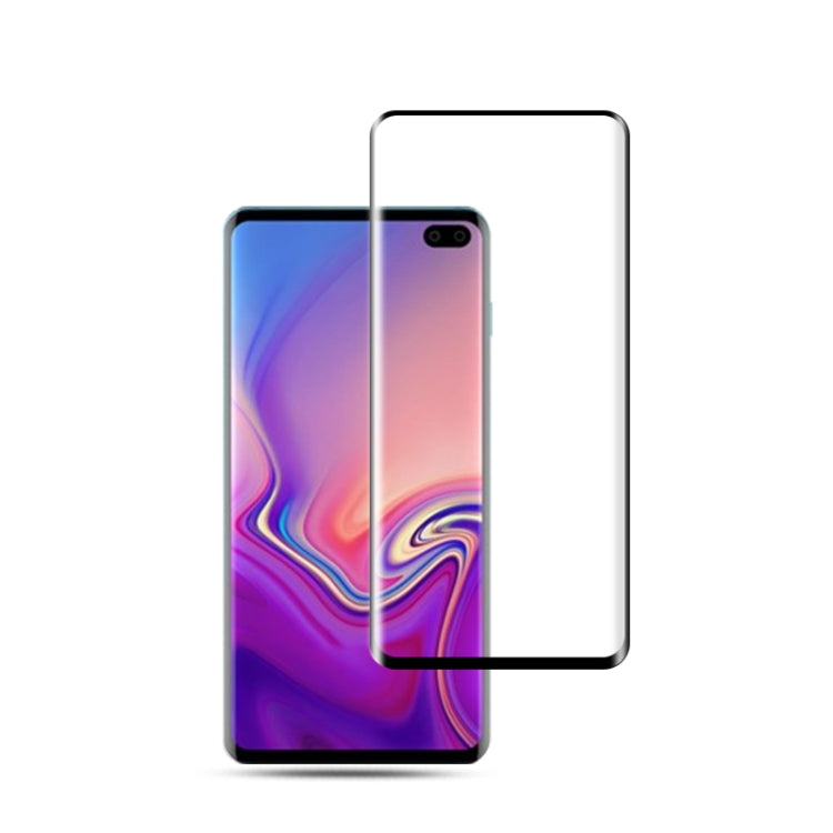 mocolo 0.33mm 9H 3D Round Edge Tempered Glass Film for Galaxy S10+, Fingerprint Unlock Is Not Supported (Black)