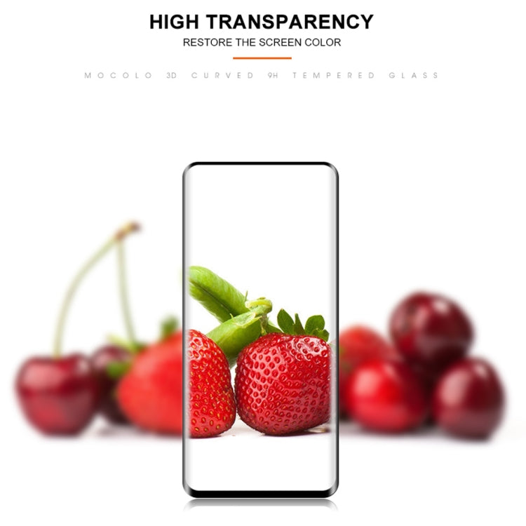 mocolo 0.33mm 9H 3D Round Edge Tempered Glass Film for Galaxy S10+, Fingerprint Unlock Is Not Supported (Black)