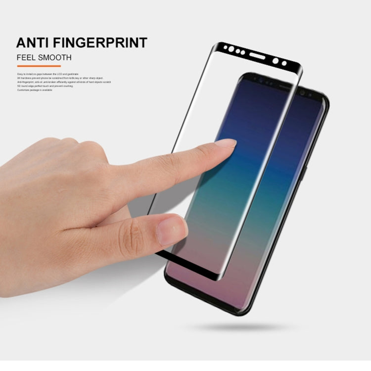 mocolo Full Glue 0.33mm 9H 3D Round Edge Tempered Glass Film for Galaxy S9+ (Black)