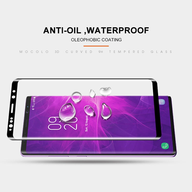 mocolo Full Glue 0.33mm 9H 3D Round Edge Tempered Glass Film for Galaxy Note9 (Black)