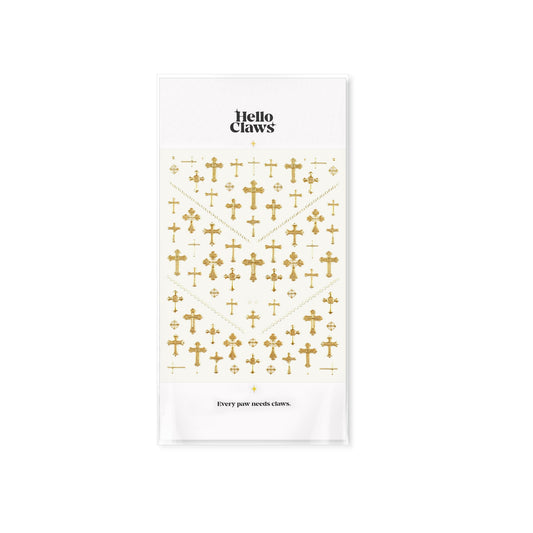 Hello Claws | Gold Cross Nail Deco Sticker