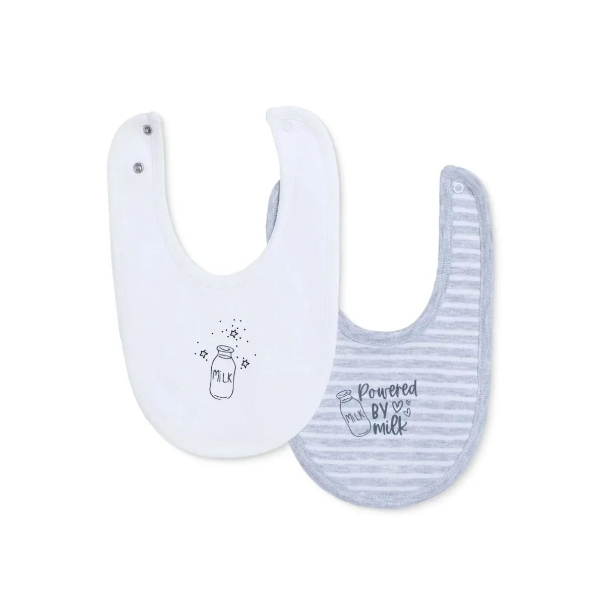 Messy Duck Baby Bib Pack of 2 - Milk