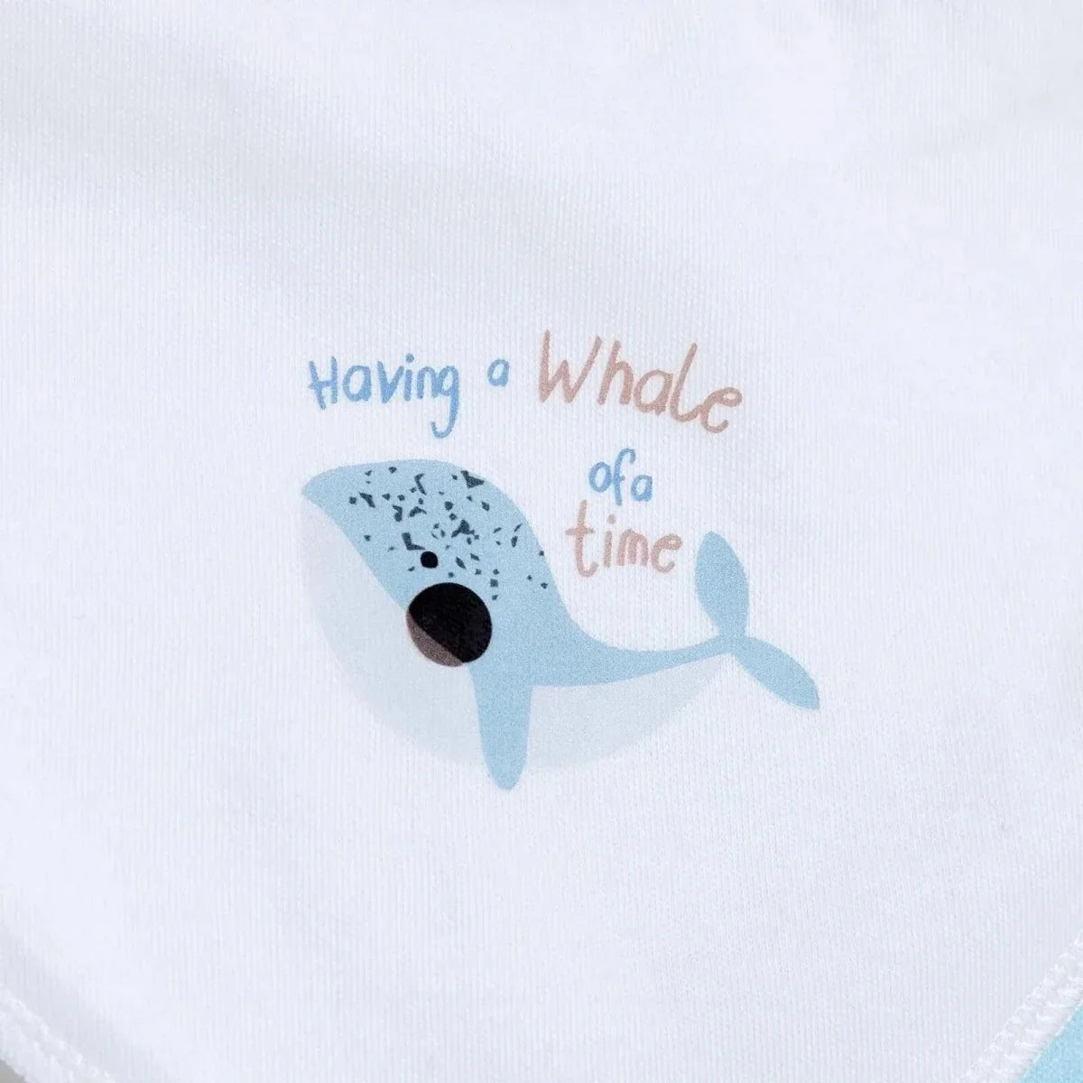 Messy Duck Printed Cotton Baby Bib Pack of 2 - Dolphin