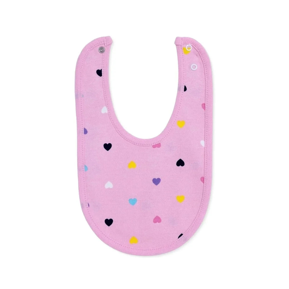 Messy Duck Printed Cotton Baby Bib Pack of 5 - Pink