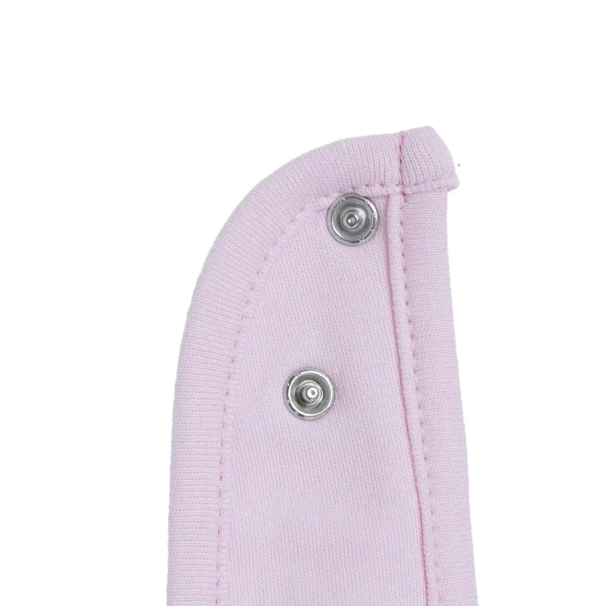 Messy Duck Embroidered Cotton Baby Bib with Ears - Pink