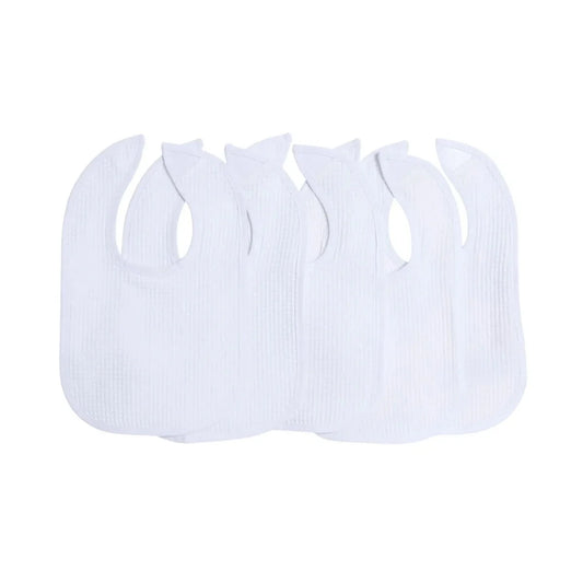 Messy Duck Baby Bib Pack of 5 - White