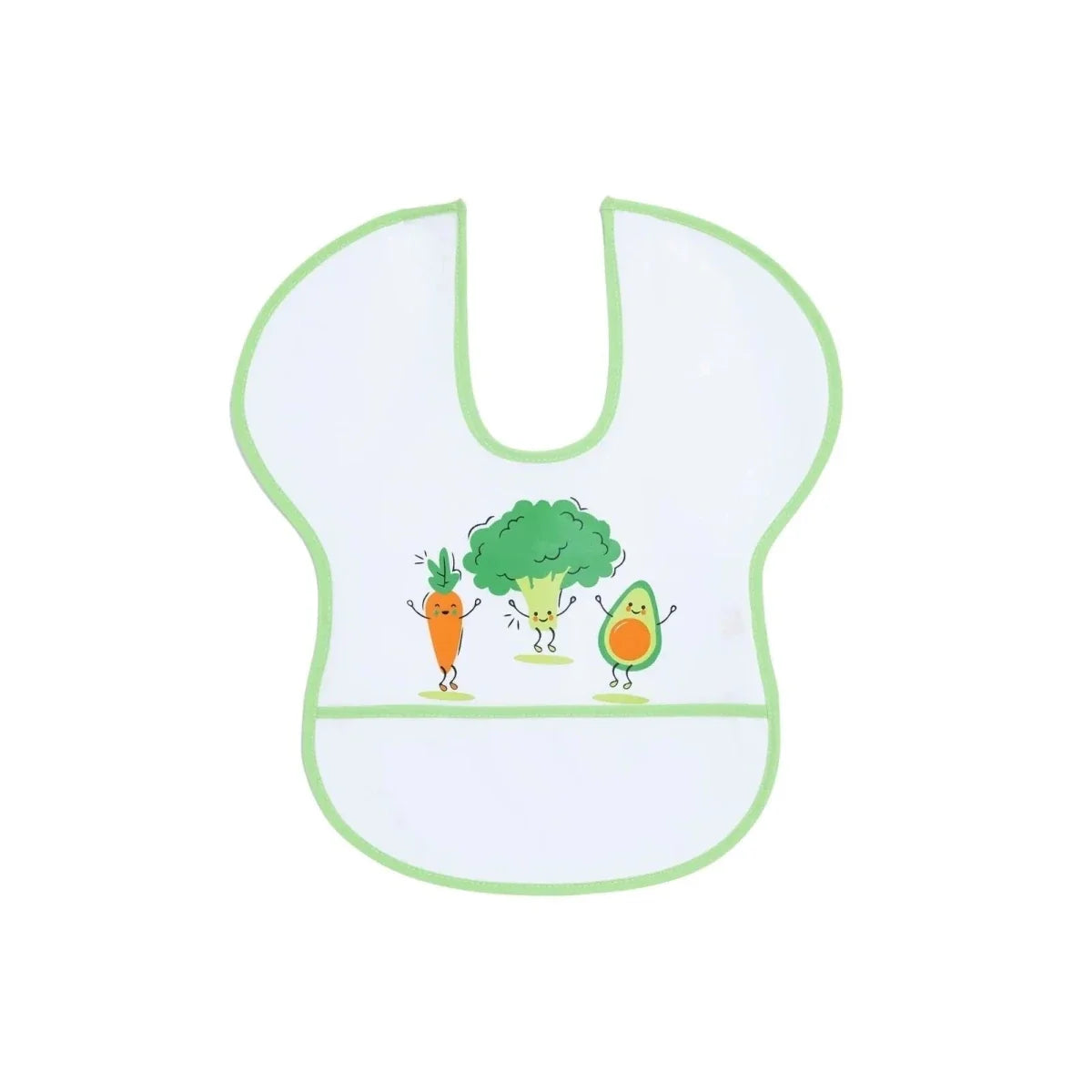Messy Duck Wipe-Clean Short Sleeve Bib - Veggies