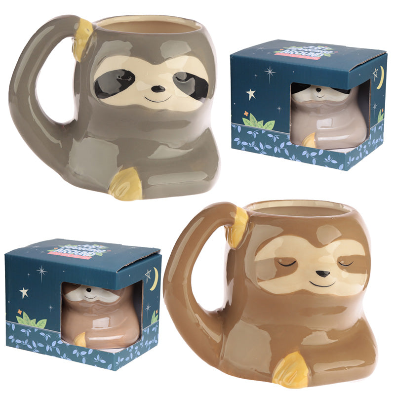 Novelty Shaped Ceramic Mug - Just Hanging Around Sloth