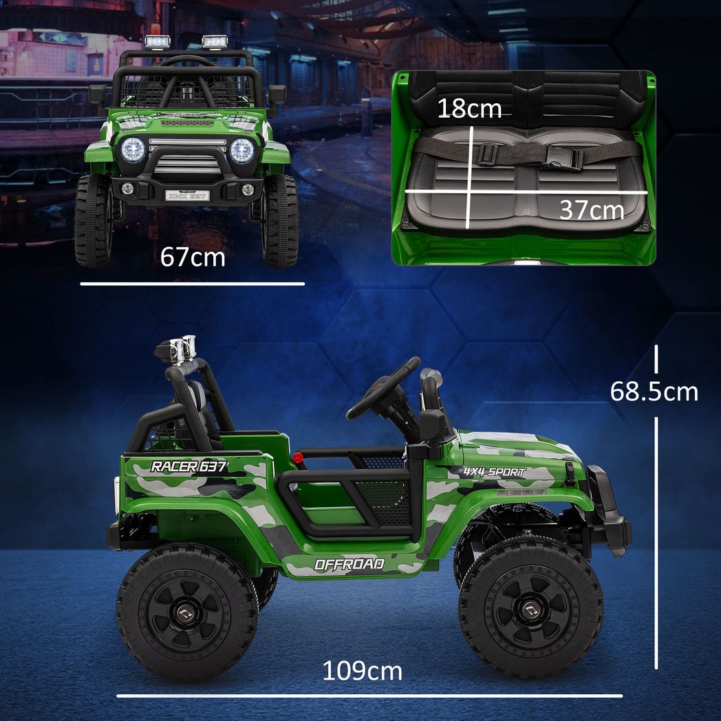 AIYAPLAY Kids Ride On Car, 12V Electric Truck w/ Suspension