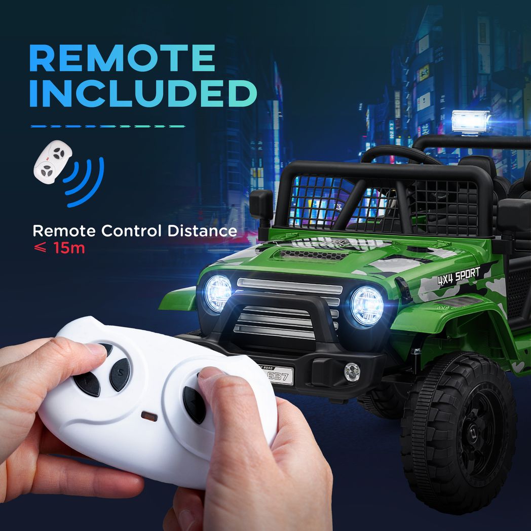 AIYAPLAY Kids Ride On Car, 12V Electric Truck w/ Suspension